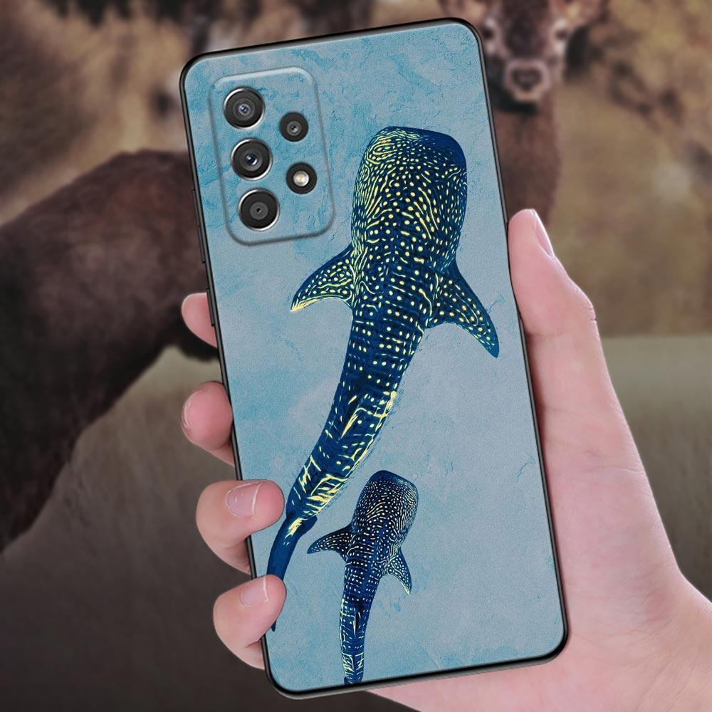 Phone Case For Samsung Galaxy A57 A56 A37 A55 A36 A26 A54 A52 A35 A34 A25 A17 A16 A15 A07 Soft Cover Ocean Whale Shark Swimming