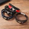 EMU new product personalized fashion hand-woven leather bull skull magnetic bracelet bracelet bracelet