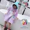 Kids' Cartoon Hooded Bath Towel & Beach Cape - Large Absorbent Bathrobe Cloak