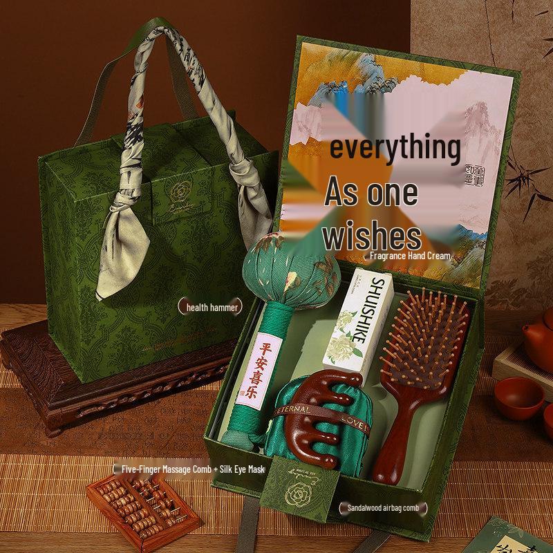 Elegant Wooden Comb Gift Set: Premium Mother's Day or Birthday Surprise for Mom, Mother-in-Law, and Elders