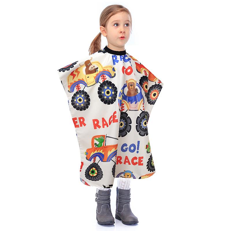 Kids Cartoon Car Haircut Hairdresser Cape Professional Hair-Cut Salon Barber Wrap Cutting Gown Hair Care Styling Supplies