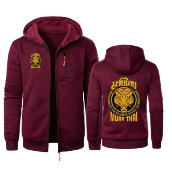 MMA Tiger Muay Thai Kick Boxing UFFC Jacket Sweatshirt Hoodies Zip Men Women Kid Unisex Long Sleeve Print Sport Gym Fitness Workout