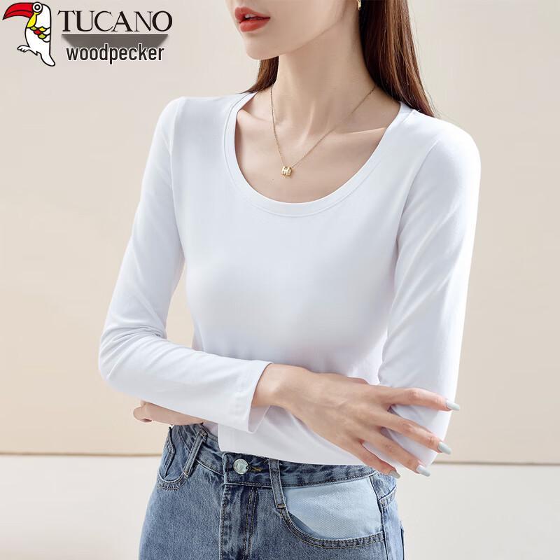 Woodpecker Men s Solid Long Sleeve Cotton Blend T-Shirt L