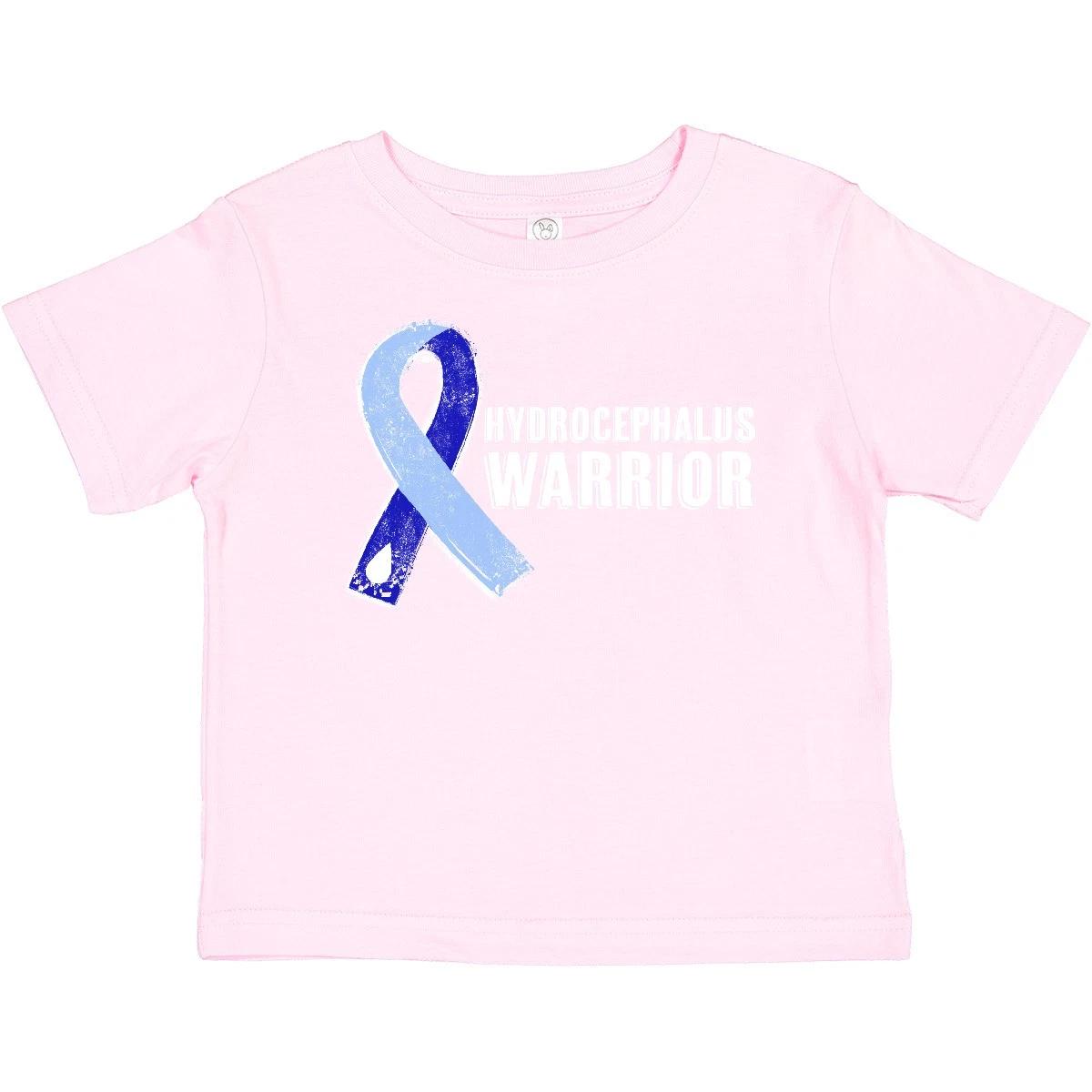 Inktastic Hydrocephalus Warrior With Light And Dark Blue Ribbon Baby T-Shirt I 120