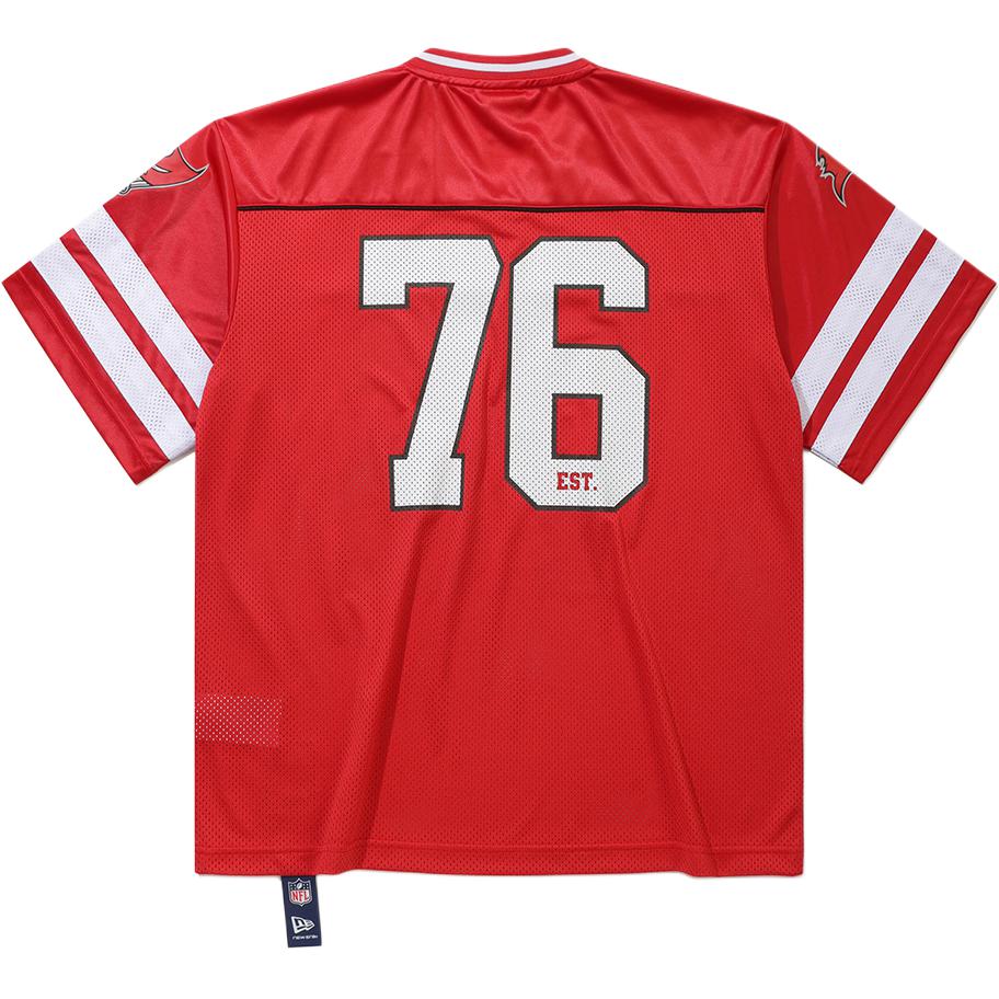 New Era Tampa Bay Pirates V-Neck Striped Number Fashion Casual Short Sleeve T-Shirt Unisex Tops 14954657