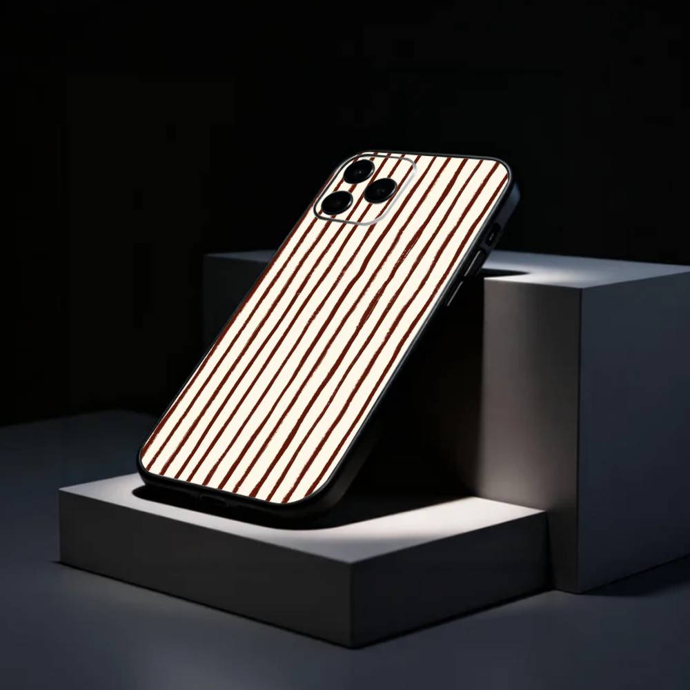 B-Burgundy White Stripe Phone Case Silicone Soft For IPhone 17 16 15 14 13 12 11 X XR Plus Pro Max Plus