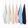 Mens Oversized Heavyweight 450g Fleece-Lined Crewneck Sweatshirt Loose Fit Drop Shoulder Solid Color American Style