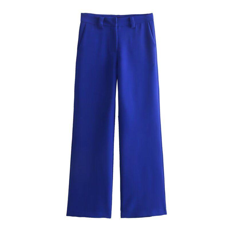 

Western Style 2024 Spring New Women clothes Formal Dress Collar Slim fit Blazers High Waist Trumpet pants 2320178 Pants L