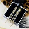 S925 Silver Needle Korean Fashion Diamond Tassel Earrings for Women