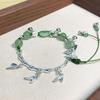 Antique green bamboo beaded bracelet niche design butterfly bracelet female girlfriend chain
