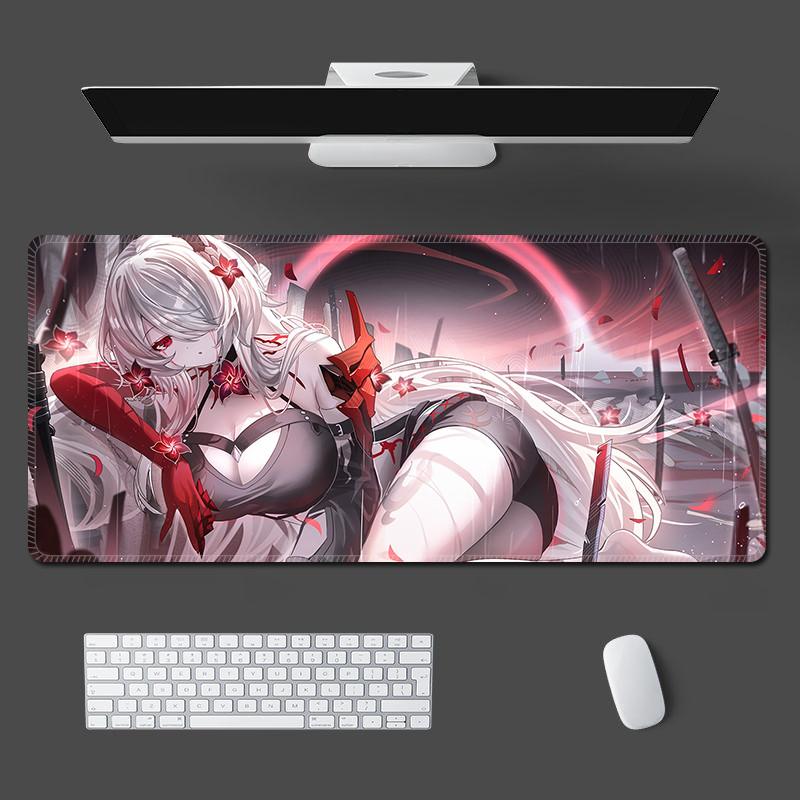 Acheron Mouse Pad XXL Honkai Star Rail Anime Desk Mat Cartoon Esports Game Office Locking Mouse Pads