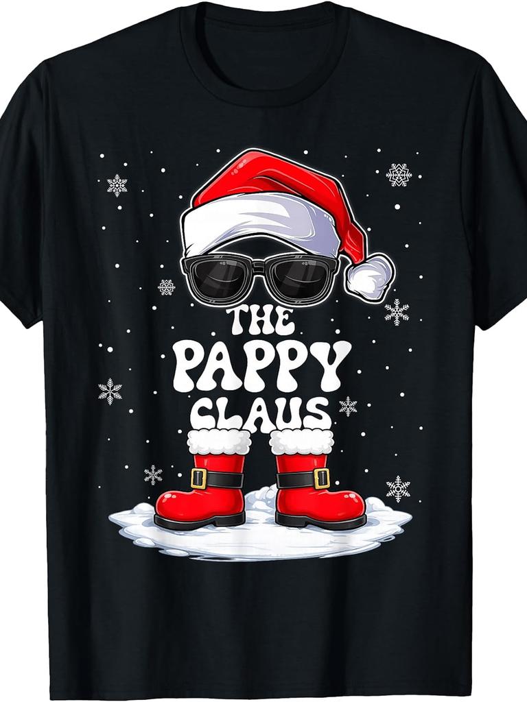 Unisex T-shirt Family Matching Christmas Pajamas Santa Claus Xmas T-Shirt
