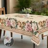 1 Piece Of Retro Floral Theme Tablecloth, Farmhouse Style, Rose Pattern Design, Spring And Summer Camping Style Picnic, Wedding Season, Mother'S Day,