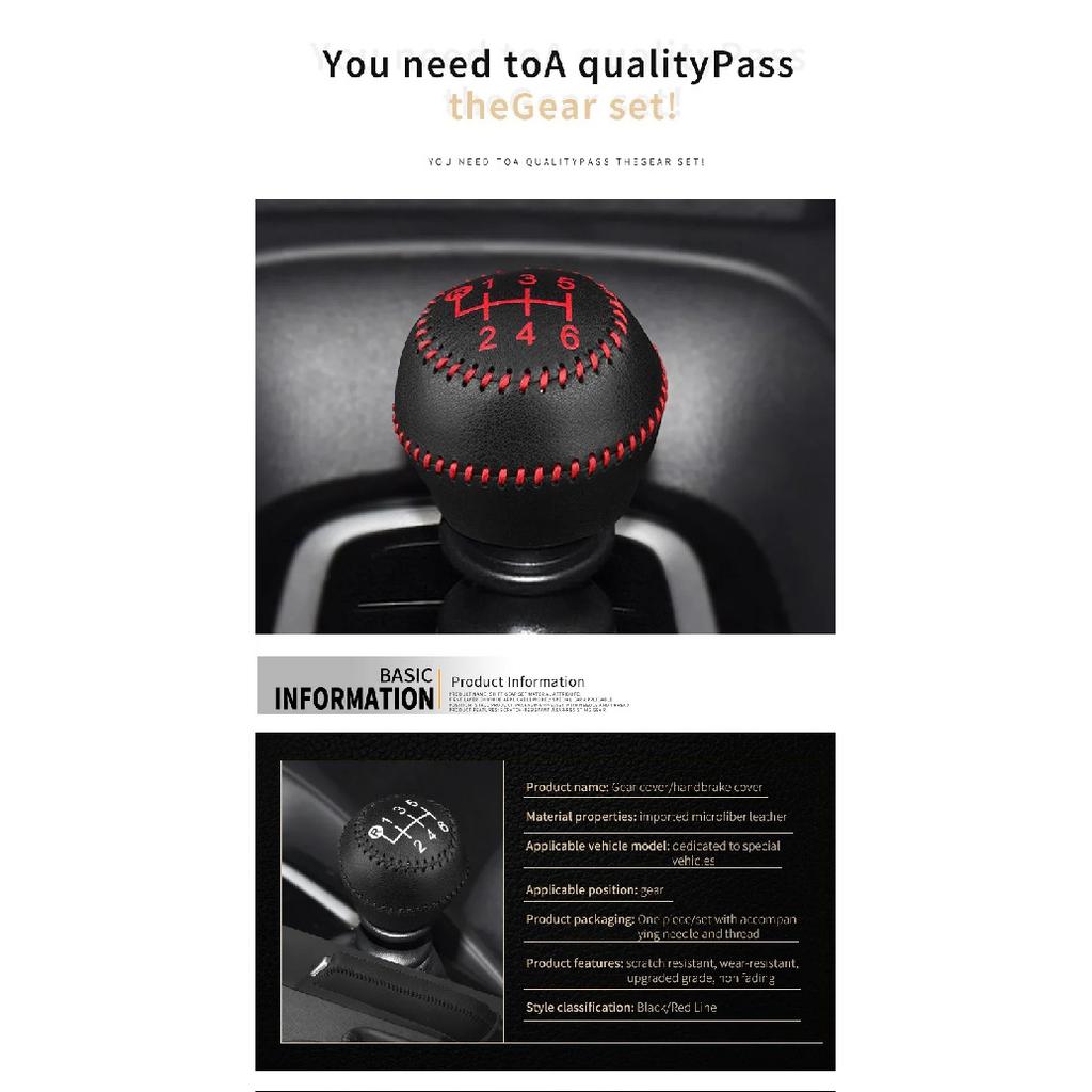 For Toyota RAV4 Corolla Gear Shift Knob Cover Gear Lever Protective Case Handle Leather Cover Shifter