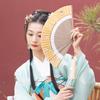 Original Design Ancient Style Double-Section Fan with Plum Blossom and Bergamot Motifs, Forbidden City Style Small Fan for Women, Suitable for Qipao