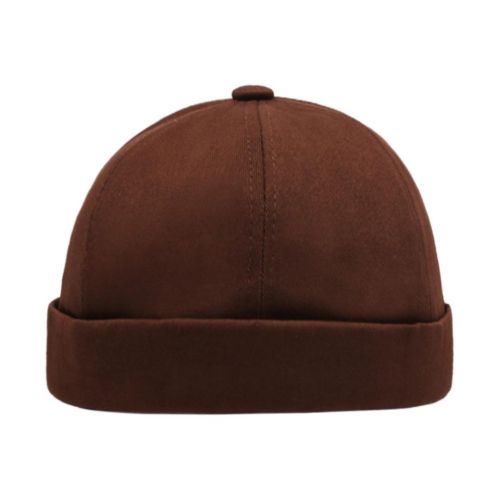 Casual Wear Cotton Brimless Hat Solid Color Vintage Brimless Skullies Cap Breathable Beanie Cap Unisex