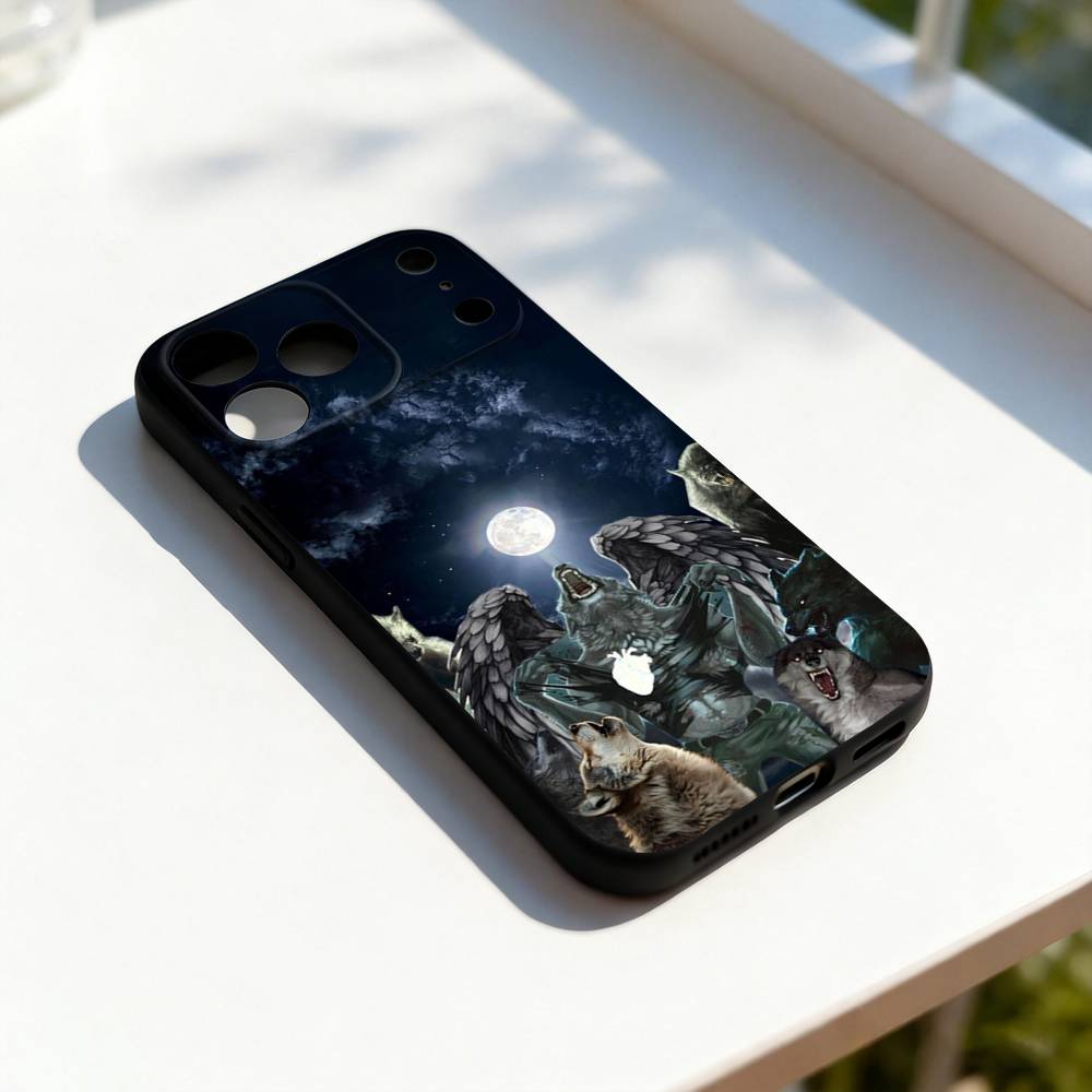 Alpha Sigma Wolf Cool Phone Case For iPhone 17,16,15,14,13,12,11,Pro,Max,Plus,E,SE4,Air,Mini Black Soft Cover