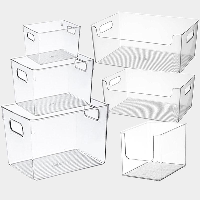 Průhledný víceúčelový úložný box na knihy, hračky, svačiny, oblečení, kosmetiku a různé drobnosti