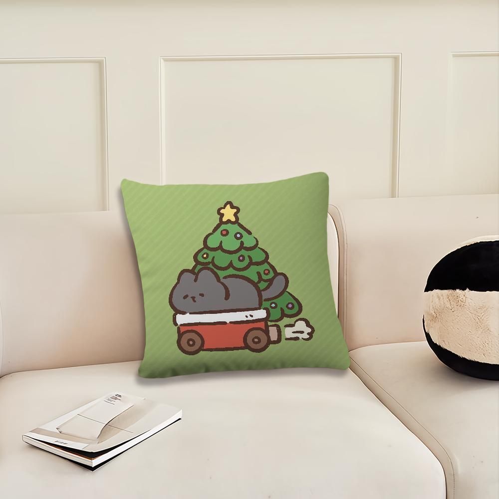 Christmas Cartoon Cute Kitten cushion cover Pillow Cover Decoration Room Home Sofa living Office Car Nordic Simplicity