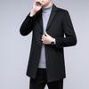 Firstview Men's Urban Casual Mid-Length Wool Blend Coat FV24D1150