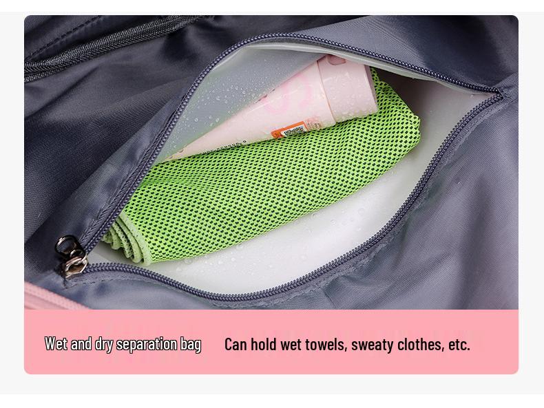 Women's Large Waterproof Travel Bag with Dry/Wet Separation, Expandable Storage, Ideal for Fitness, Swimming, Business Trips