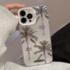 Coconut Tree Electroplating IPhone15 Suitable for 16Pro Max Mobile Phone Case 12 Apple 13 Trendy Brand 11 Anti Fall