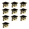 2026 Graduation Commemorative Alloy Doctoral Cap Pin Elegant 25mm Accessory For Graduates Sturdy And Stylish