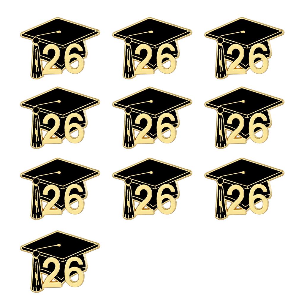 2026 Graduation Commemorative Alloy Doctoral Cap Pin Elegant 25mm Accessory For Graduates Sturdy And Stylish