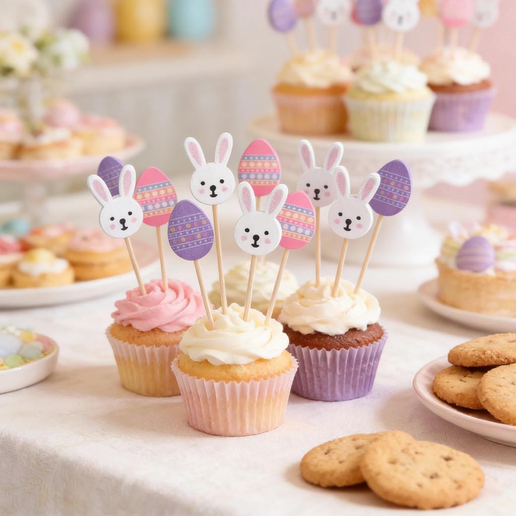 100pcs Easter-themed Fruit Skewers For Bars And Restaurants, Disposable Skewers