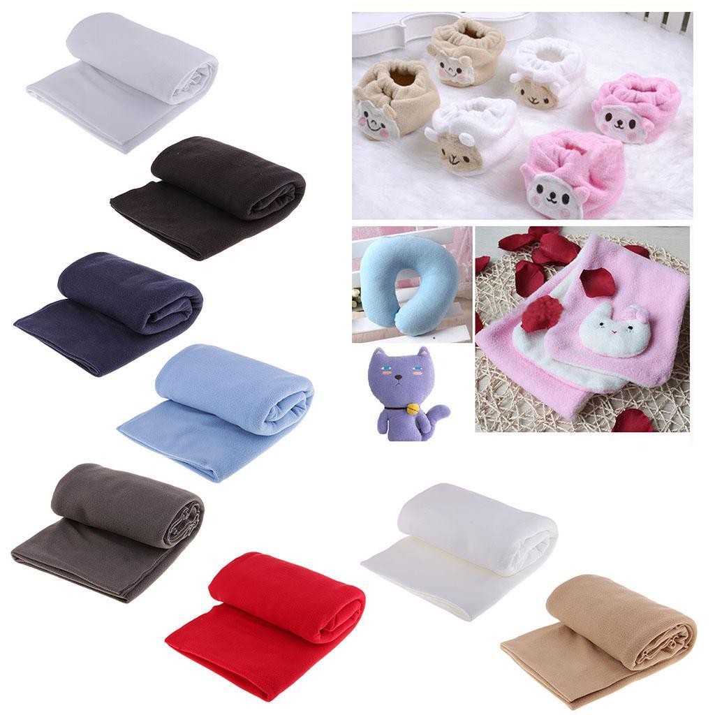 Anti Pill Solid Fleece Textile Polyester Double Side Fabric by Meter for DIY Quilt Plush Toy Making