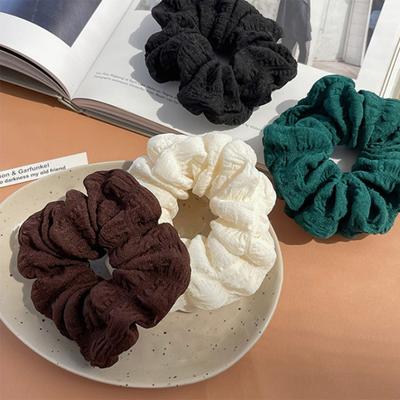 Soft Hair Scrunchies Solid Color Hair Band For Girls Ponytail Holder Rubber Band