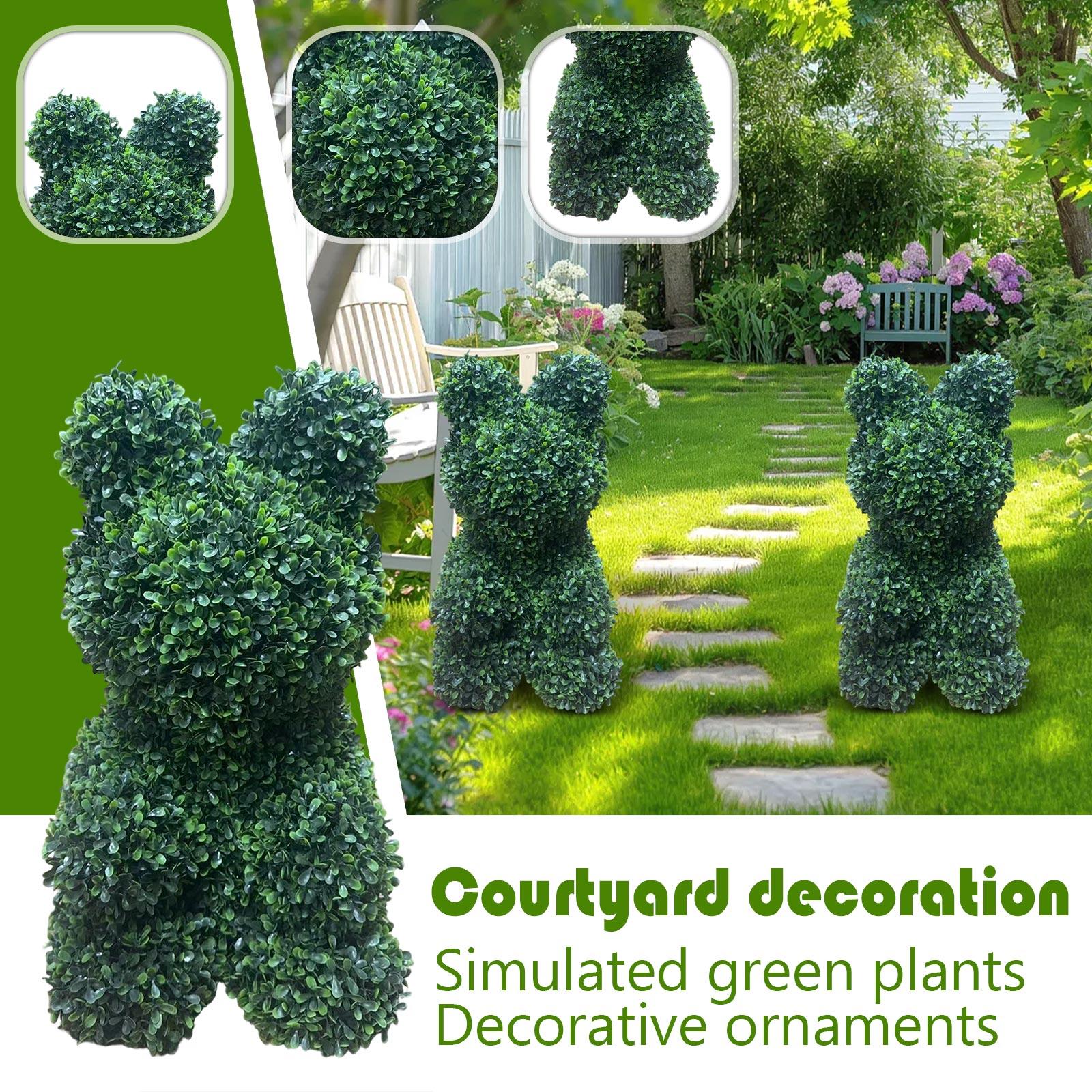 

Artificial Animal-shaped Green Plant Decorations For Courtyards, Perfect For Spring Garden Front . One Size