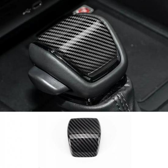 Carbon Fiber Gear Shift Knob Cover Trim 1pcs For Toyota Land Cruiser 2024 2025