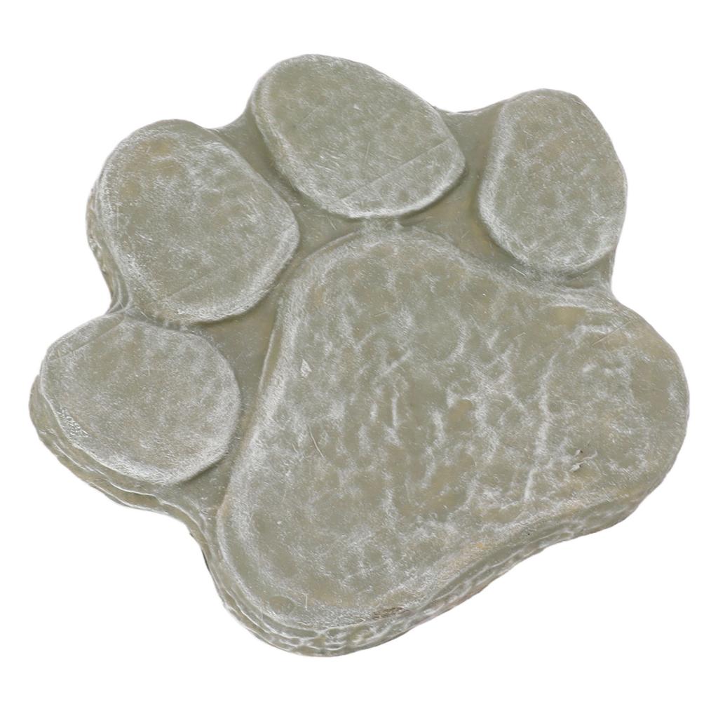 Dog Pawprint Memorial Stone DIY Lettering Dog Grave Marker Pet Monument for Outdoor Lawn Patio