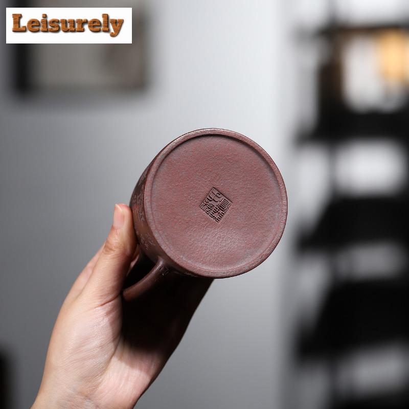 210ml Luxury Yixing Purple Clay Teapots Handmade Qin Quan Pot Raw Ore Iron Red Dragon's Blood Sand Mud Kettle Zisha Tea Set Gift