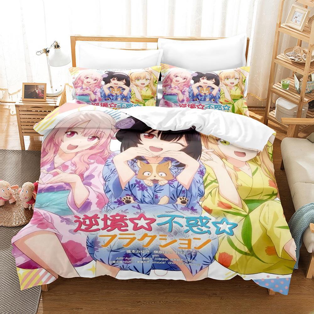 3d Print Kawaii  My Life As Inukai-san’s Dog Bedding Set Cartoon  three-piece Set Adult Kid Bedroom Duvet Cover Sets