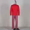Christmas Family Matching Pajamas Set Long Sleeve Pullover Top Plaid Pants Pjs Sleepwear Set Soft Holiday Loungewear for Women Men Kids