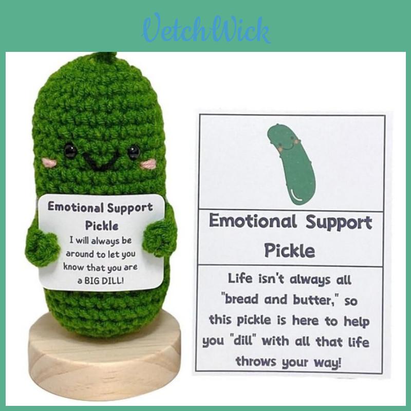 Handmade Crocheted Funny Cucumber And Potato Woolen Expression Gift Set