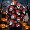 Men's Long Sleeve Shirt with Halloween Print for Casual Everyday Wear
