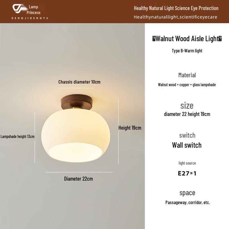 Casagd French Retro Chinese Style Hallway Ceiling Light - Creative Designer Balcony & Corridor Lighting