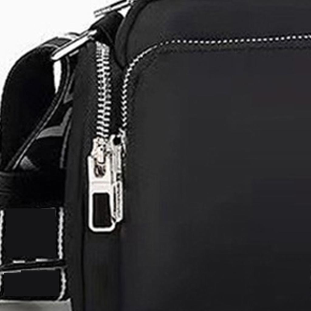 Nylon Fashionable Messenger Bag Women Casual Letter Print Adjustable Strap Shoulder Bag for Party Black Free Size