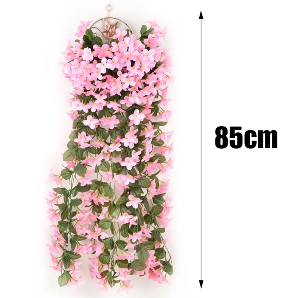 Violet Artificial Flowers Party Decor Valentine's Day Wedding Wall Hanging Flower Fake Plants Garden Decor Fake Flowers Outdoor
