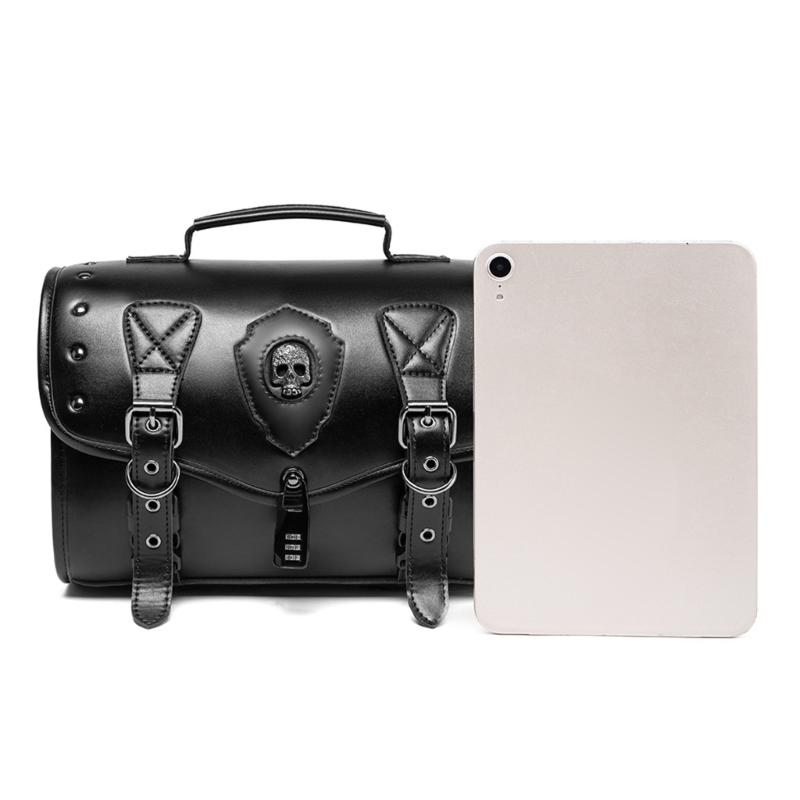 Motorcycle Tool Bag Travel Luggage Storage Bag Punk Style PU Side Bag Over Saddles Bags Motorbike Retro Style Saddlebag