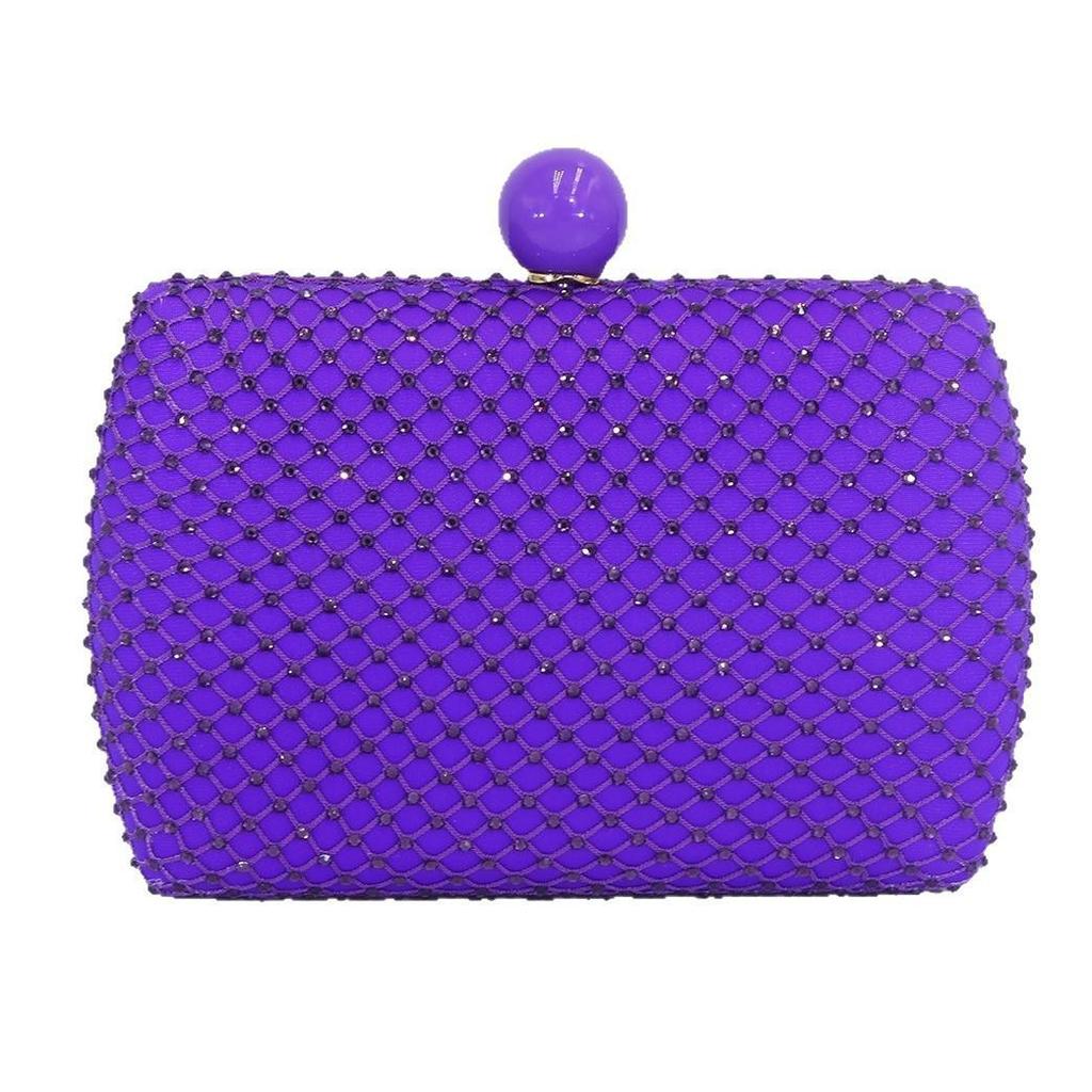 Kvinnors flerfärgade strass-clutch: Elegant Kvällsväska för Cheongsam och Klänning