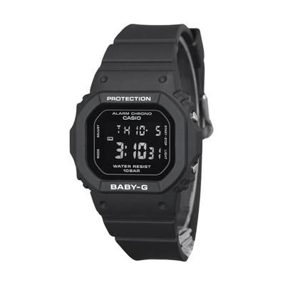 Ceas de damă Baby-G digital cu curea din rășină neagră cu cuarț BGD-565U-1 100M
