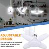Fan Blade Shape LED Bulb E27 Screw Base Adjustable Panel LED Light Basement/Garage/Bedroom LED Bulb 28W/60W