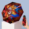AC Milan Pattern Printed Mini 5 Folds 8 Ribs Compact Umbrella Windproof Waterproof Lightweight Portable Folding