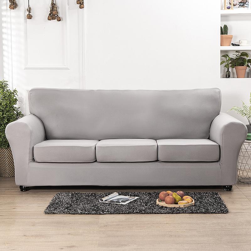 Solid Color Elastic Sofa Cover American Combination Sofa Cushion Cover Single and Double Three-person Universal All-inclusive Sofa Cover