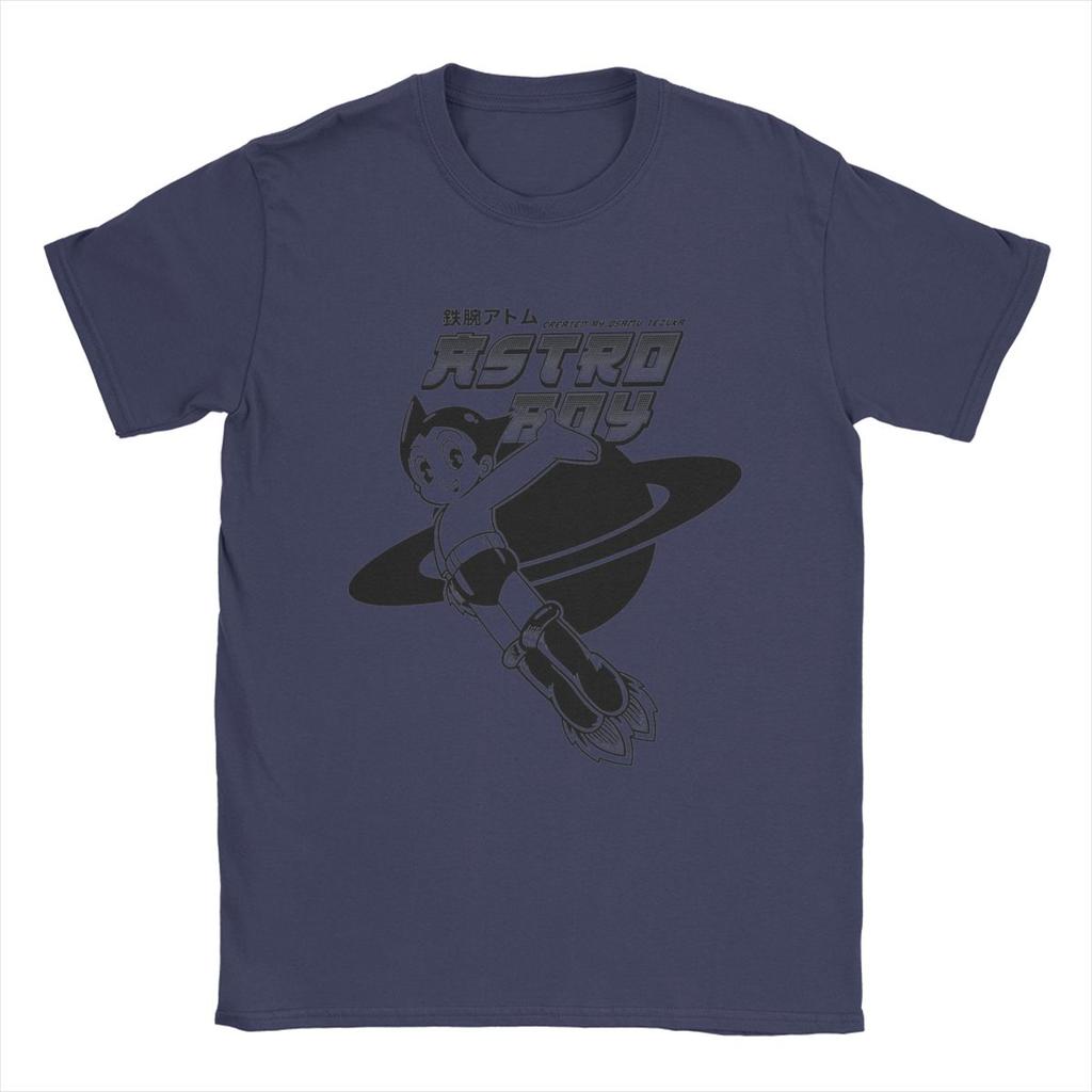 Astro Boy T Shirt Men Pure Cotton Vintage T-Shirt O Neck AstroBoy Anime Tee Shirt Short Sleeve Tops Big Size
