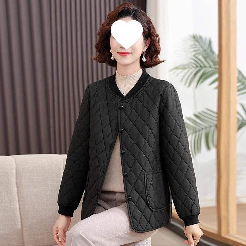 New Year Ankara Red Chinese-Style Cotton Jacket for Middle-Aged Women - Warm, Fashionable, and Stylish